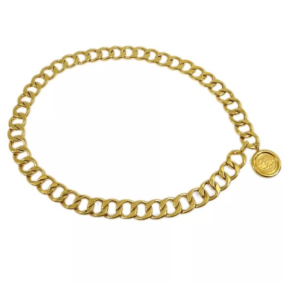 Chanel Medallion Chain Belt Small Good 181785 - Picture 1 of 4